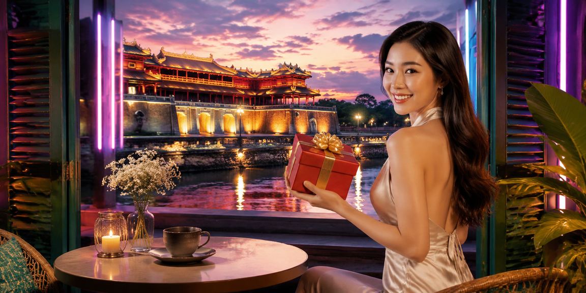 Người chơi thưởng thức trò chơi bài cùng ly cà phê Việt Nam đặc trưng tại Huế