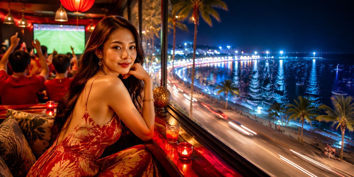 Người dùng thư giãn tại Mũi Né vừa uống cà phê vừa theo dõi kèo thể thao trên điện thoại